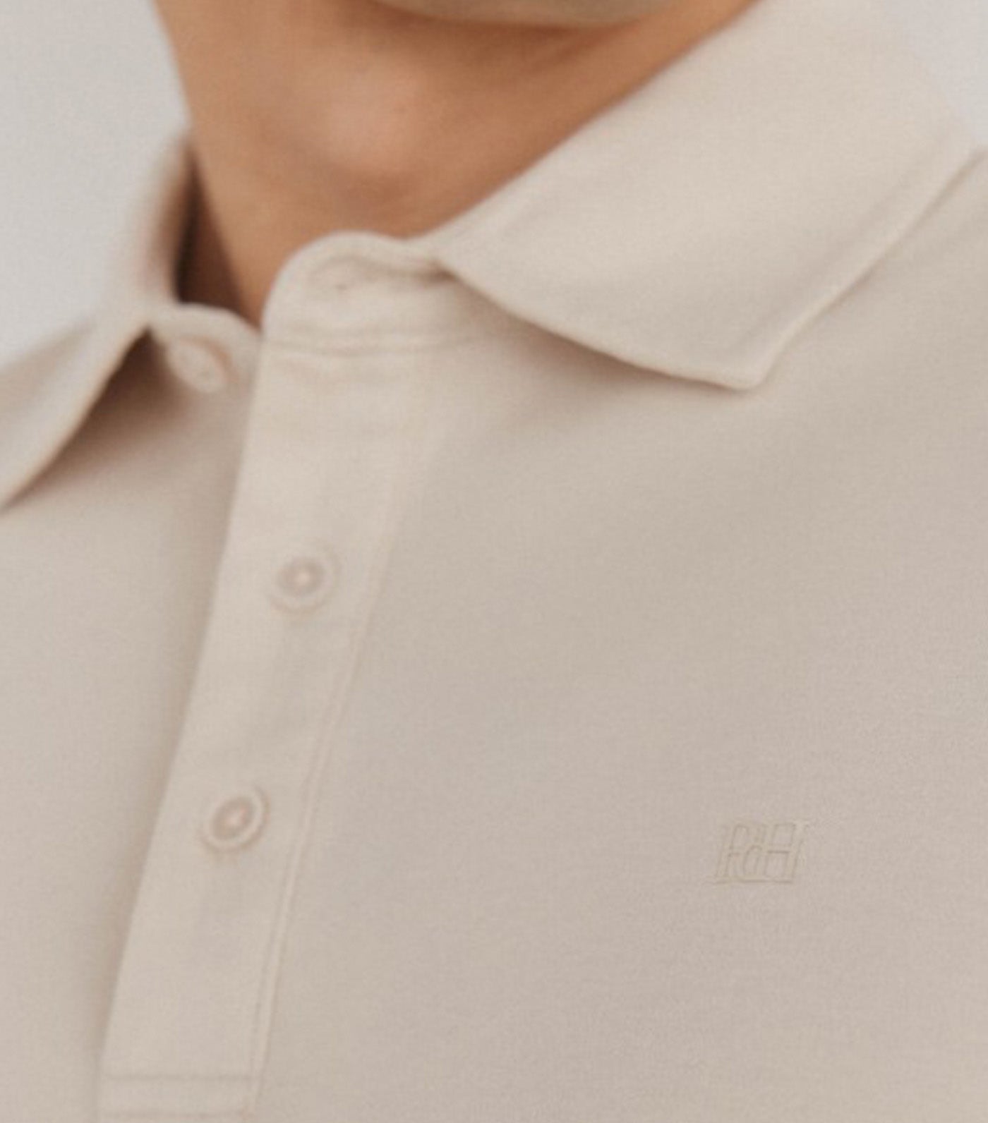 Pedro del Hierro Mercerized Polo Shirt Beige