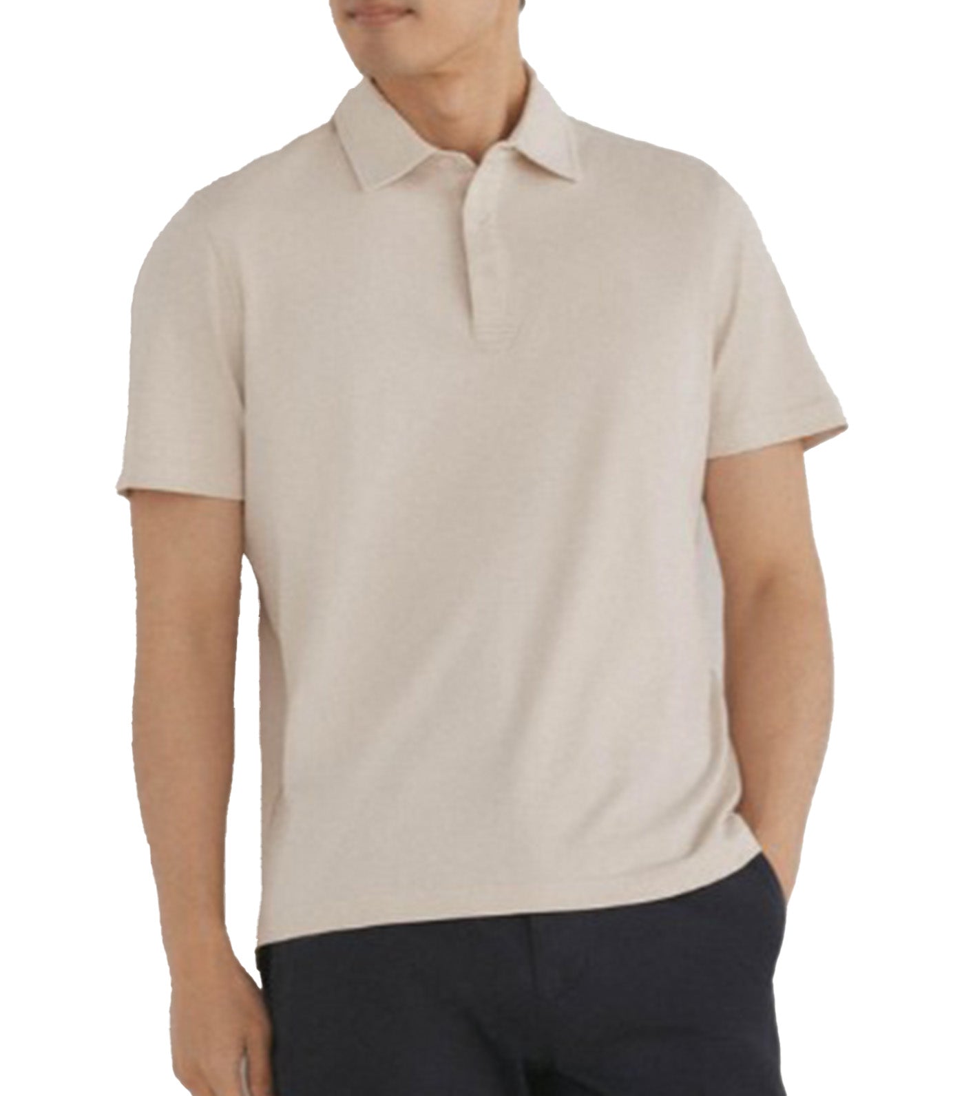 Pedro del Hierro Mercerized Polo Shirt Beige