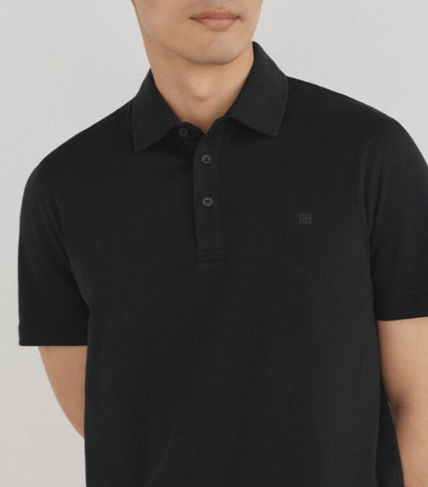 Pedro del Hierro Mercerized Polo Shirt Black
