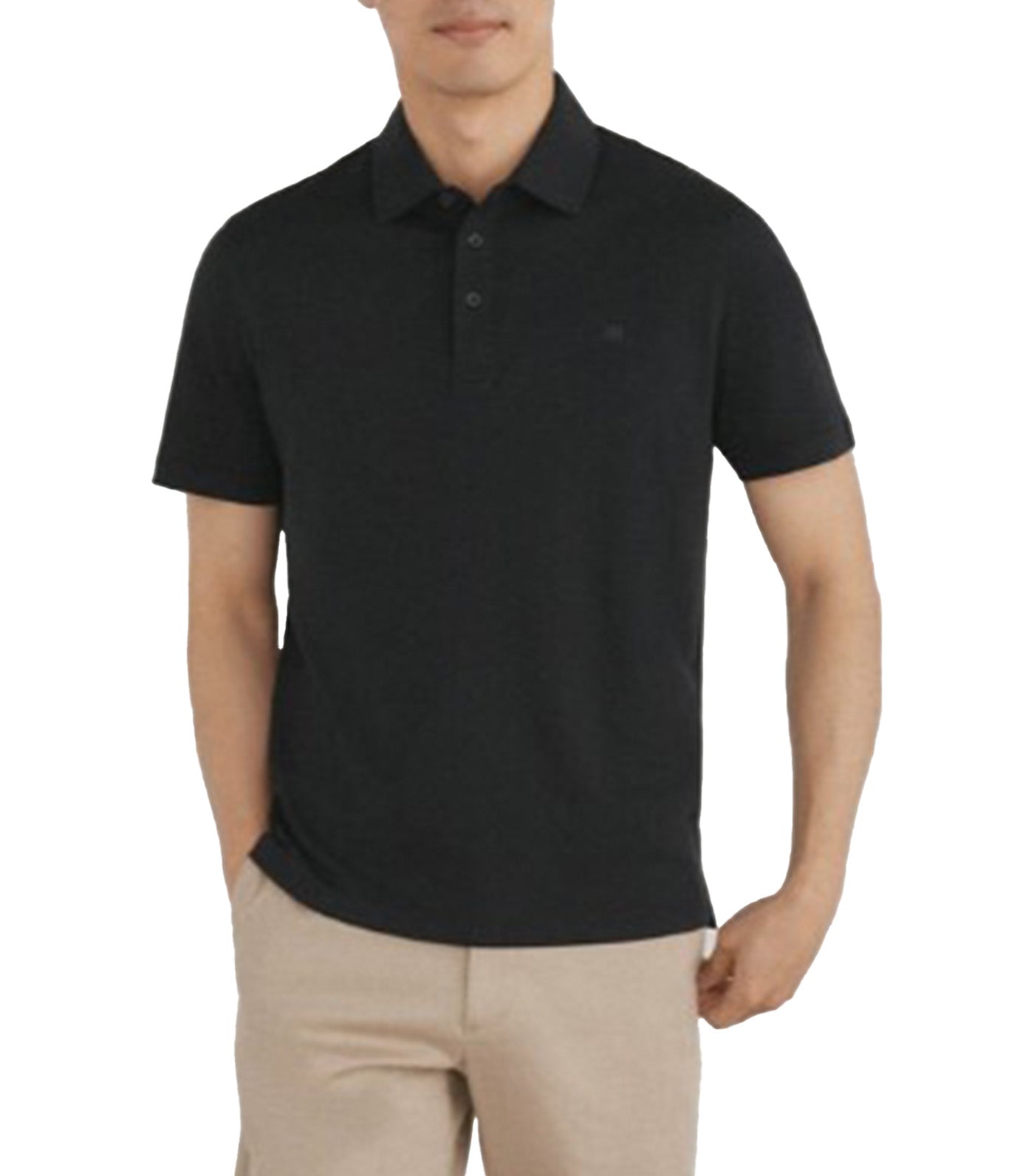 Pedro del Hierro Mercerized Polo Shirt Black