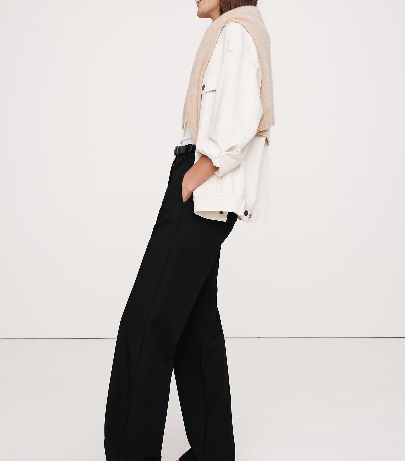 High-Rise Modern Straight Refined Pant