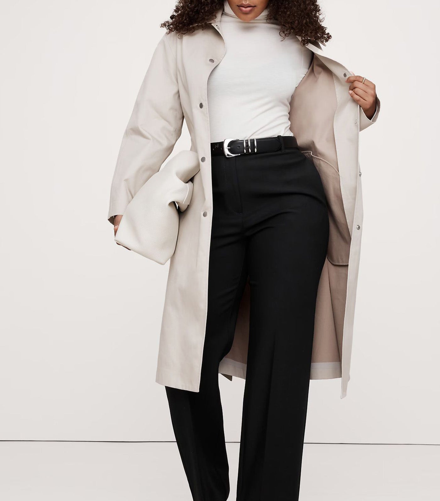 High-Rise Modern Straight Refined Pant