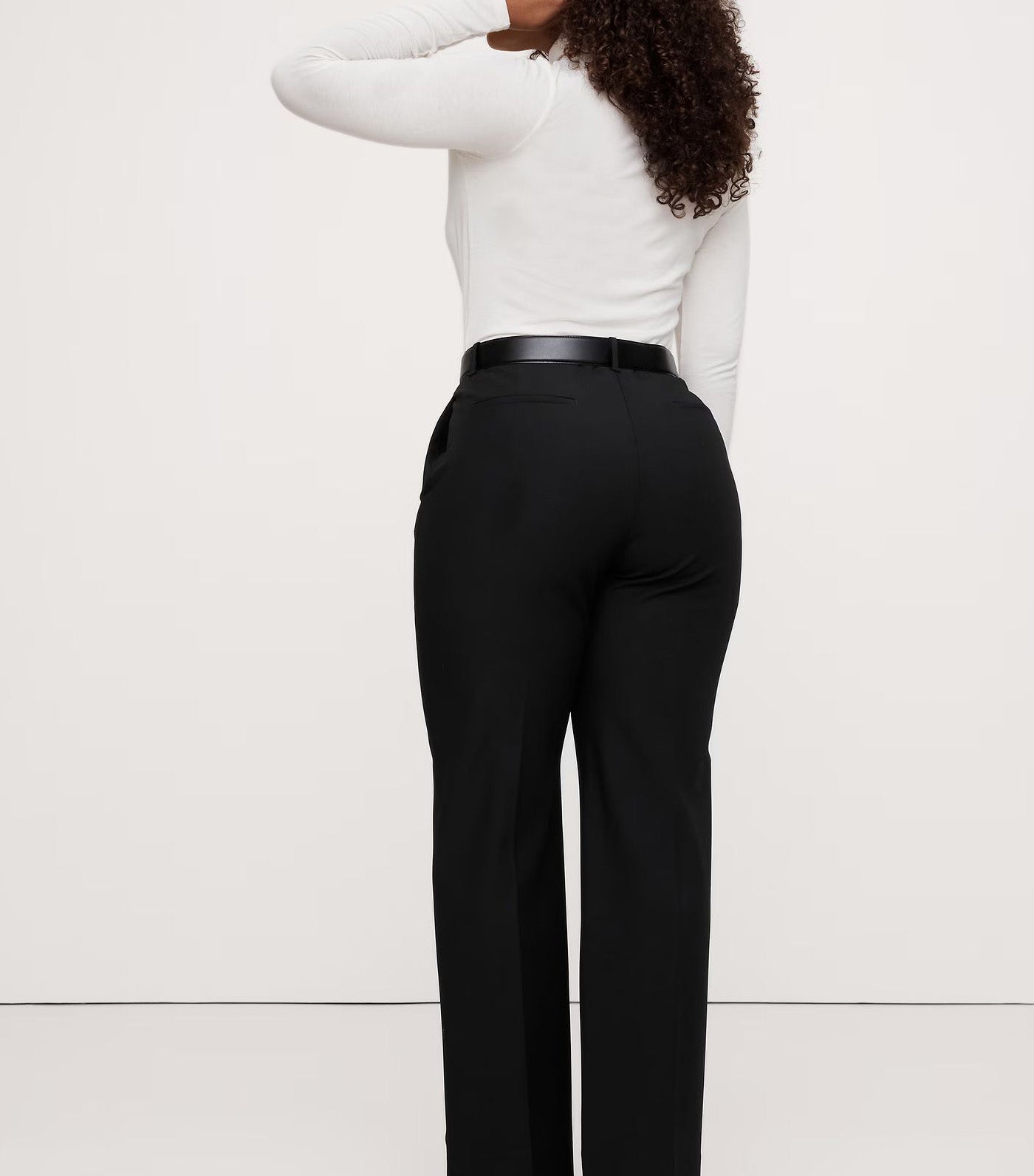High-Rise Modern Straight Refined Pant