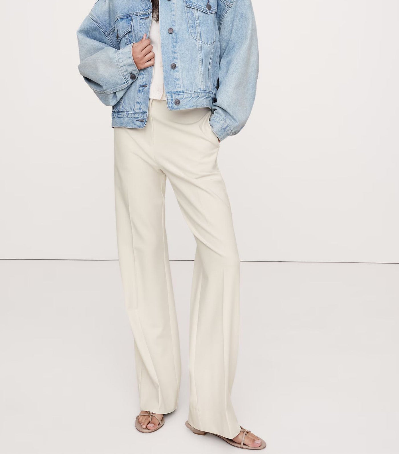 High-Rise Modern Straight Refined Pant