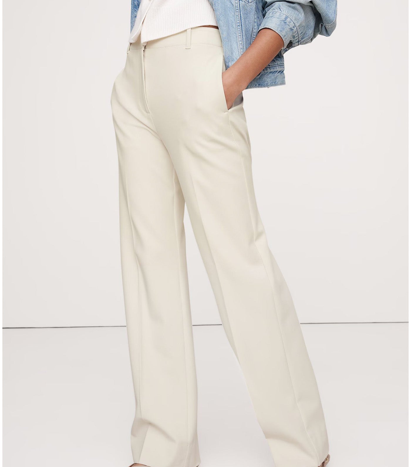 High-Rise Modern Straight Refined Pant