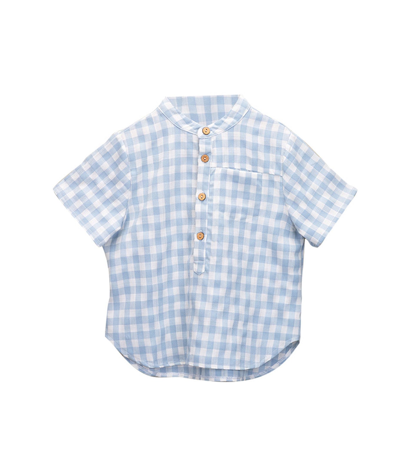 Rio Checkered Mandarin Collared Shirt