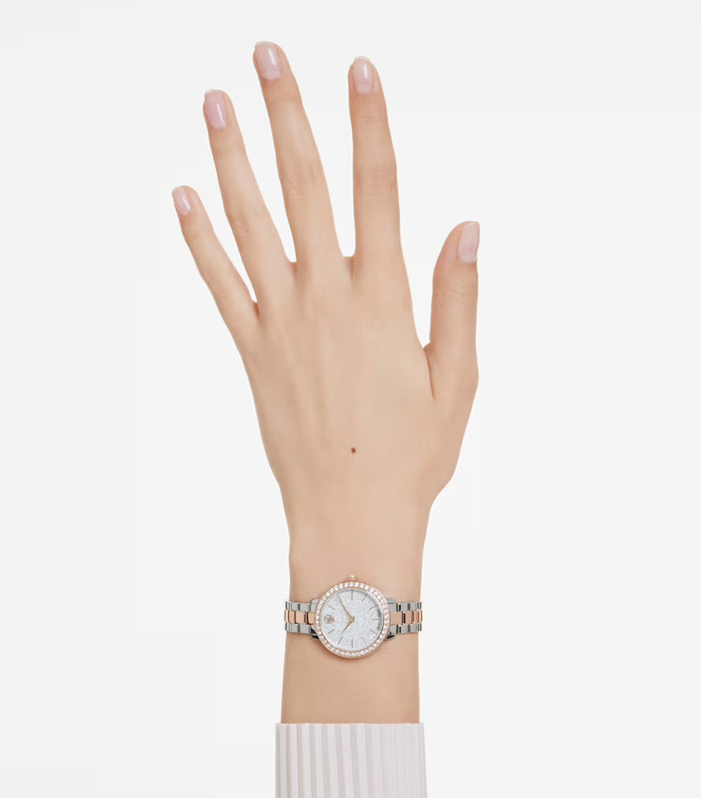 Matrix 3-Link Watch Swiss Made, Metal Bracelet, Silver Tone, Rose Gold-Tone Finish Multi