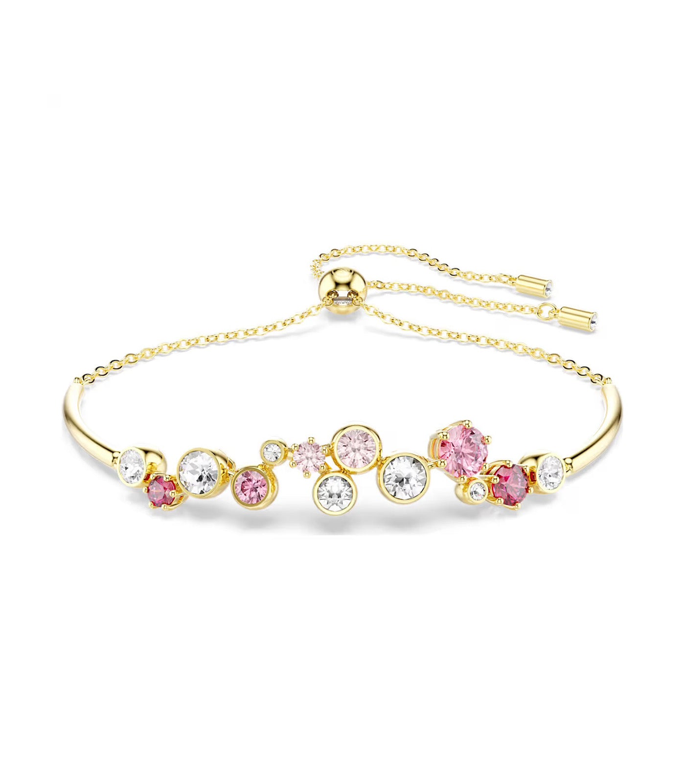 Constella Bracelet  Mixed Cuts, Gold-Tone Plated, Multicolored
