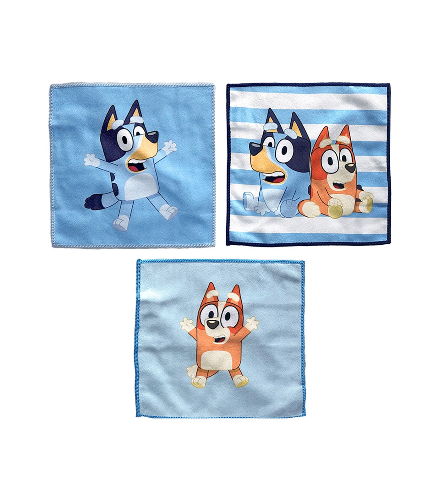 3-Piece Bluey Core Microfiber Face Towel Set