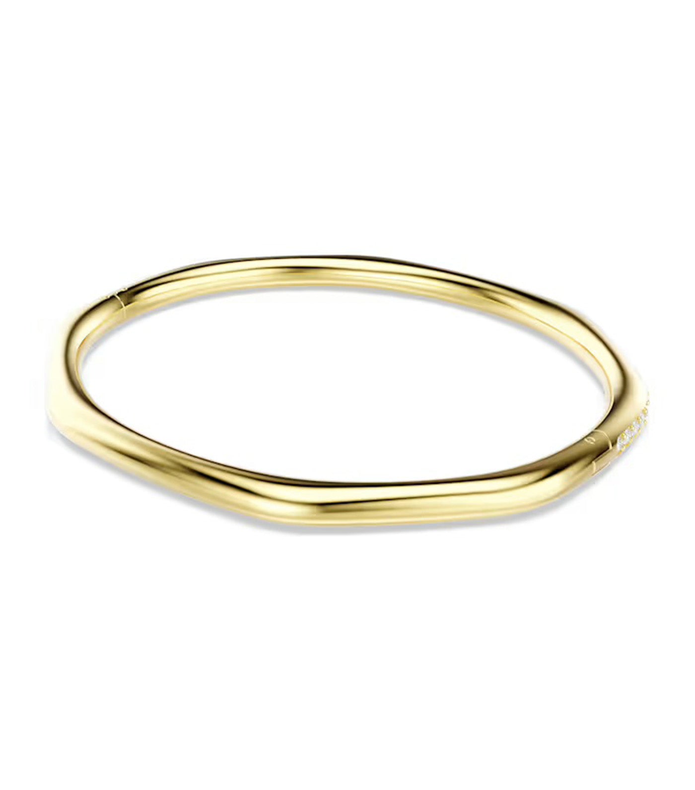 Dextera Bangle Octagon Shape, Round Cut, White, Gold-Tone Plated