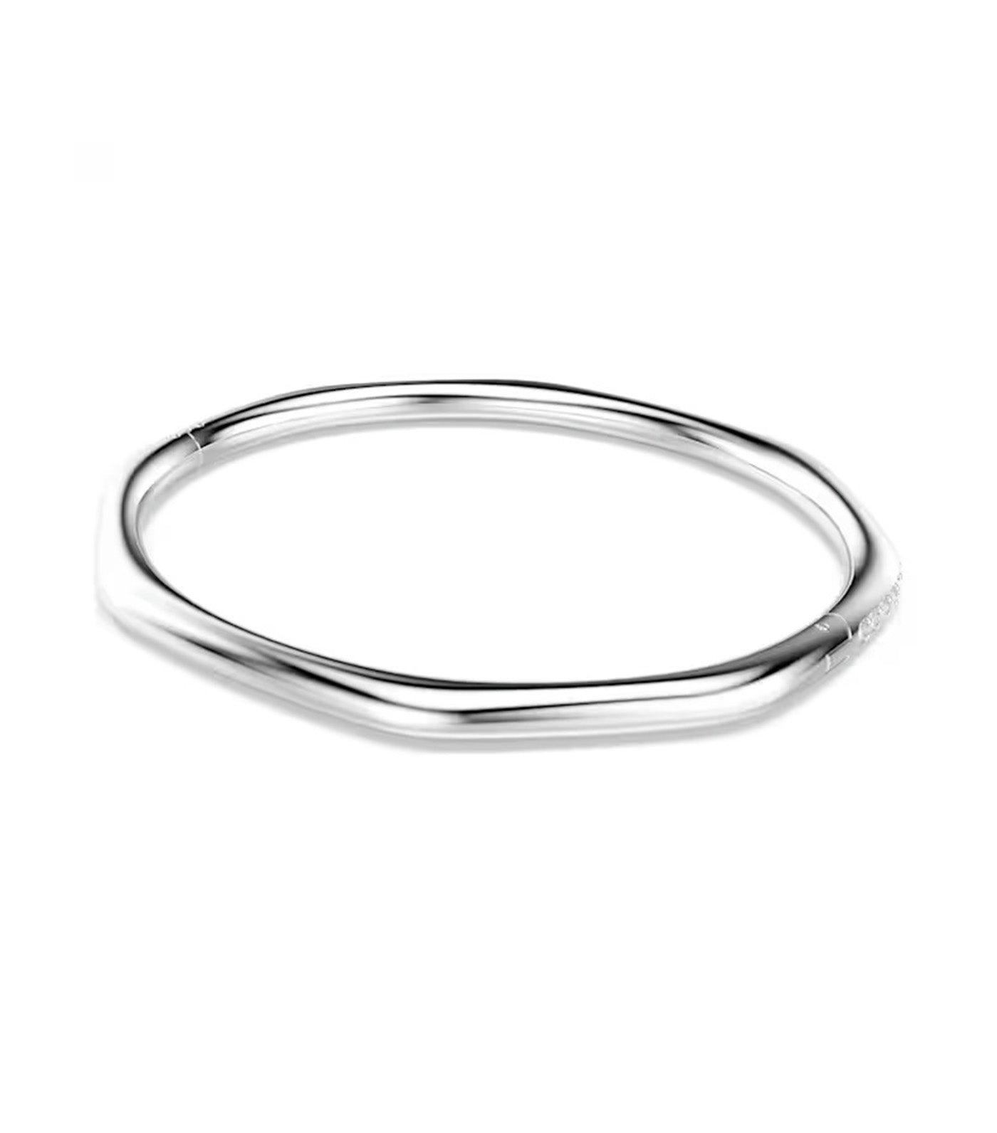 Dextera Bangle Octagon Shape, Round Cut, White, Rhodium Plated