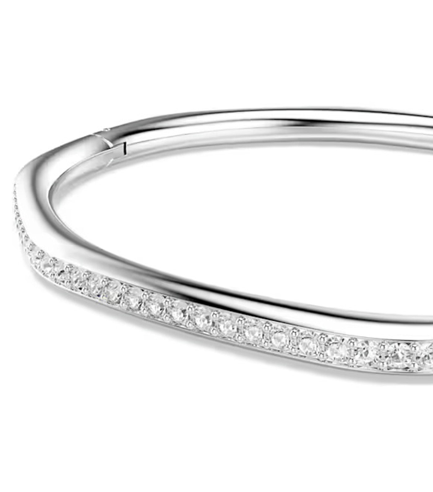 Dextera Bangle Octagon Shape, Round Cut, White, Rhodium Plated