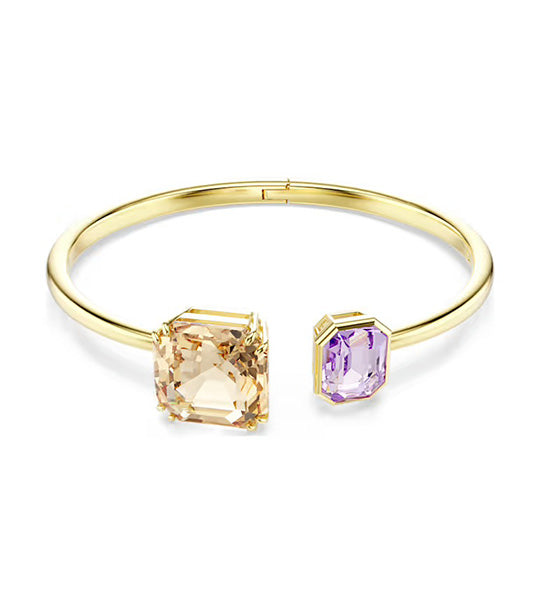 Millenia Bangle Octagon Cut, Gold-Tone Plated, Multicolored