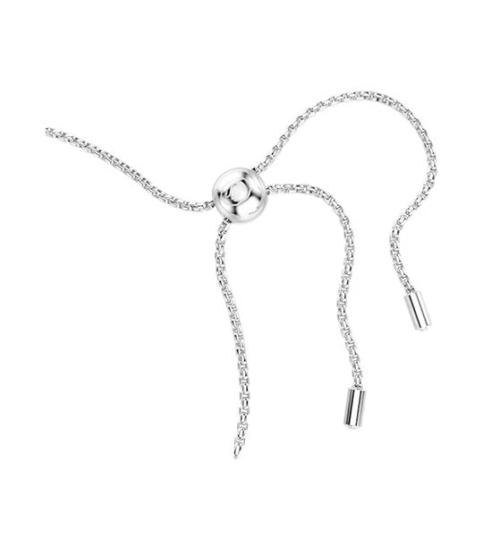 Matrix Tennis Bracelet Mixed Round Cuts, Rhodium Plated, Blue