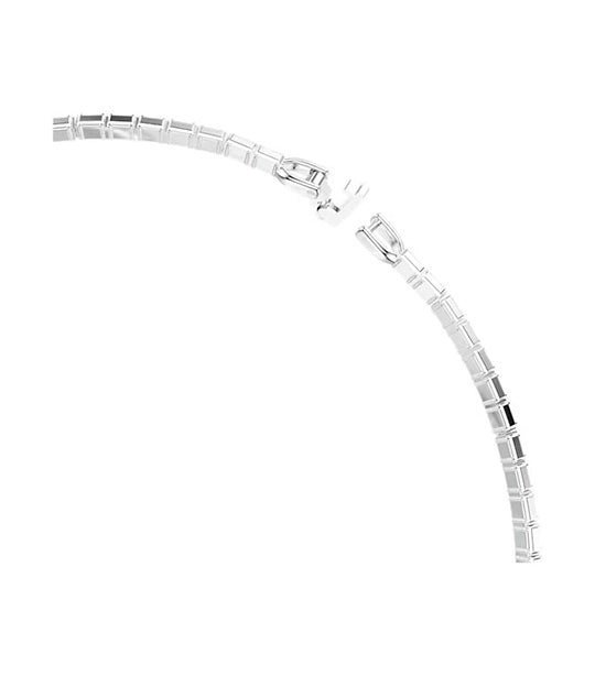Matrix Necklace Baguette Cut, Rhodium Plated, White