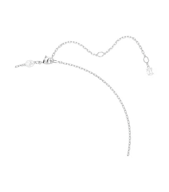 Matrix Pendant Baguette Cut, White, Rhodium Plated, White