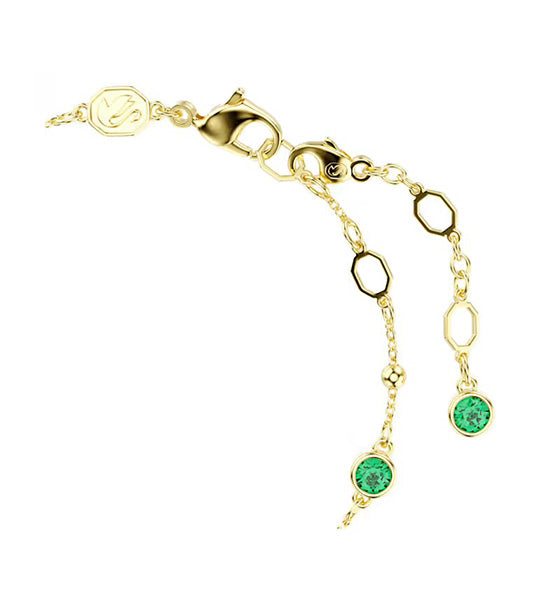 Imber Bracelet Round Cut, Green, Gold-Tone Plated