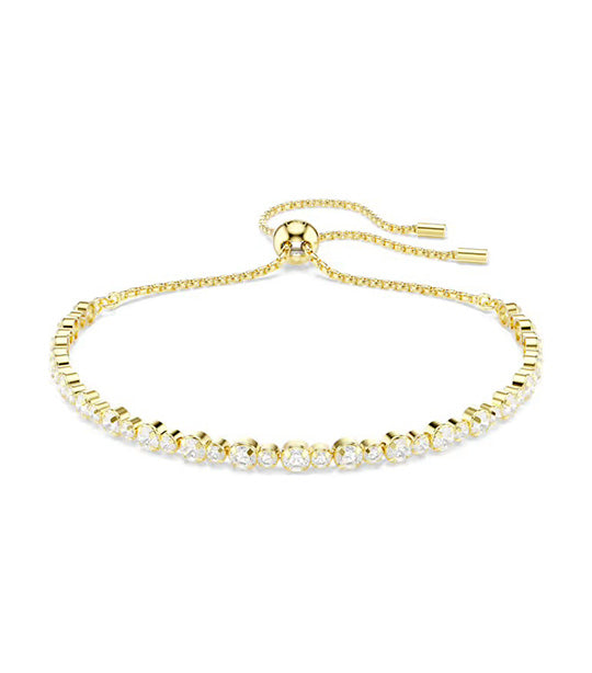 Matrix Bracelet Round Cut, White, Gold-Tone Plated