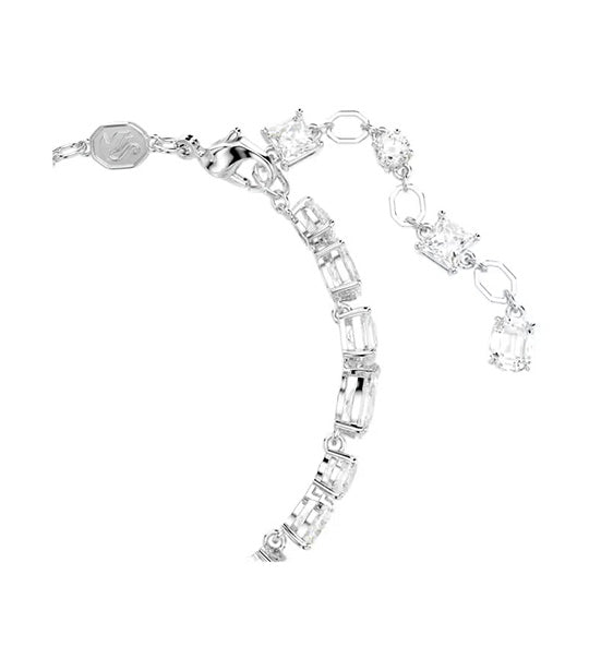 Mesmera Bracelet Mixed Cuts, White, Rhodium Plated