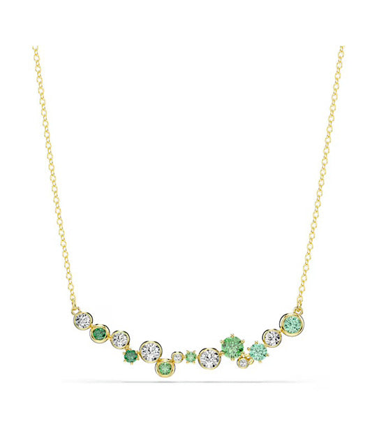 Constella Necklace Mixed Cuts, Green, Gold-Tone Plated