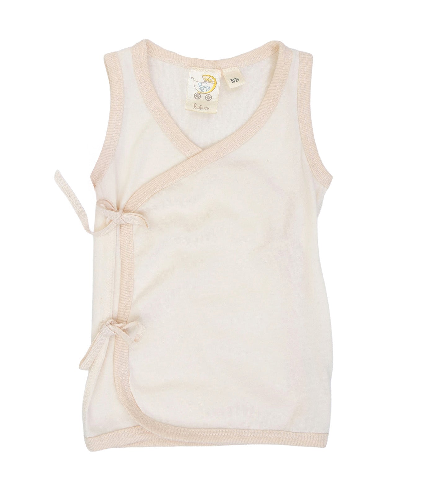 2pcs Sleeveless Tie Side - Organic Layettes Beige