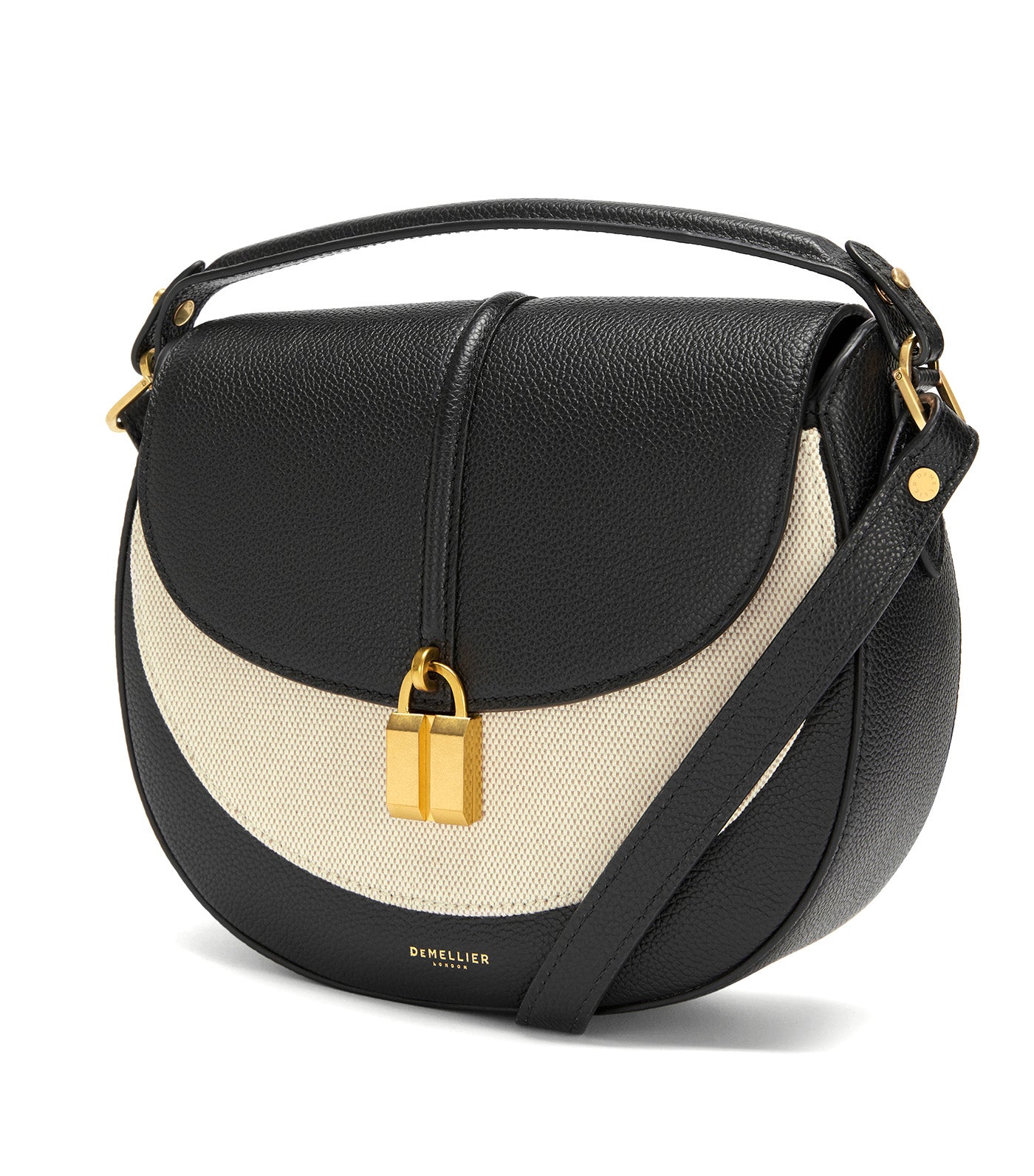 DeMellier Siena Saddle Bag Salt Pepper/Black