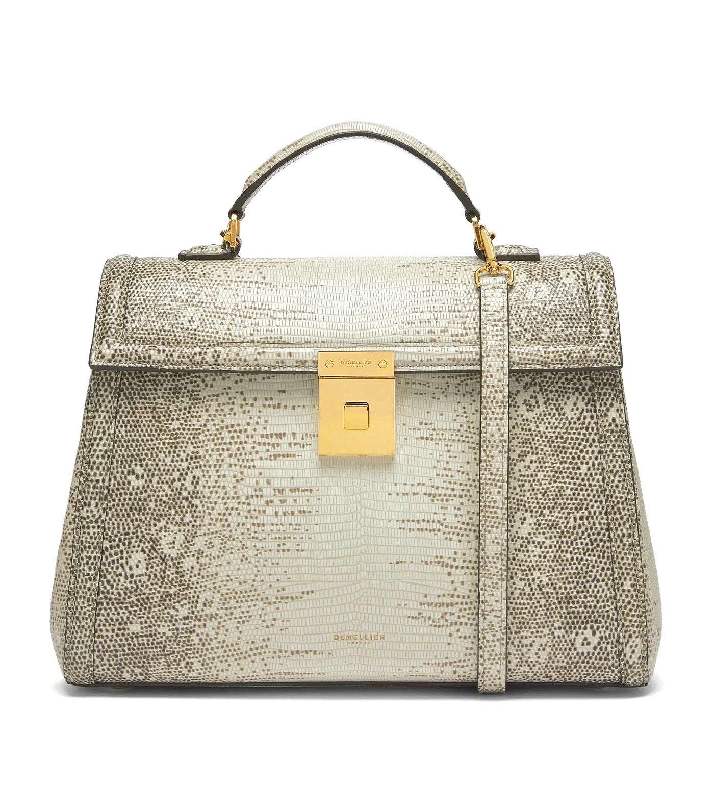 DeMellier Midi Paris Handbag Natural Lizard Effect
