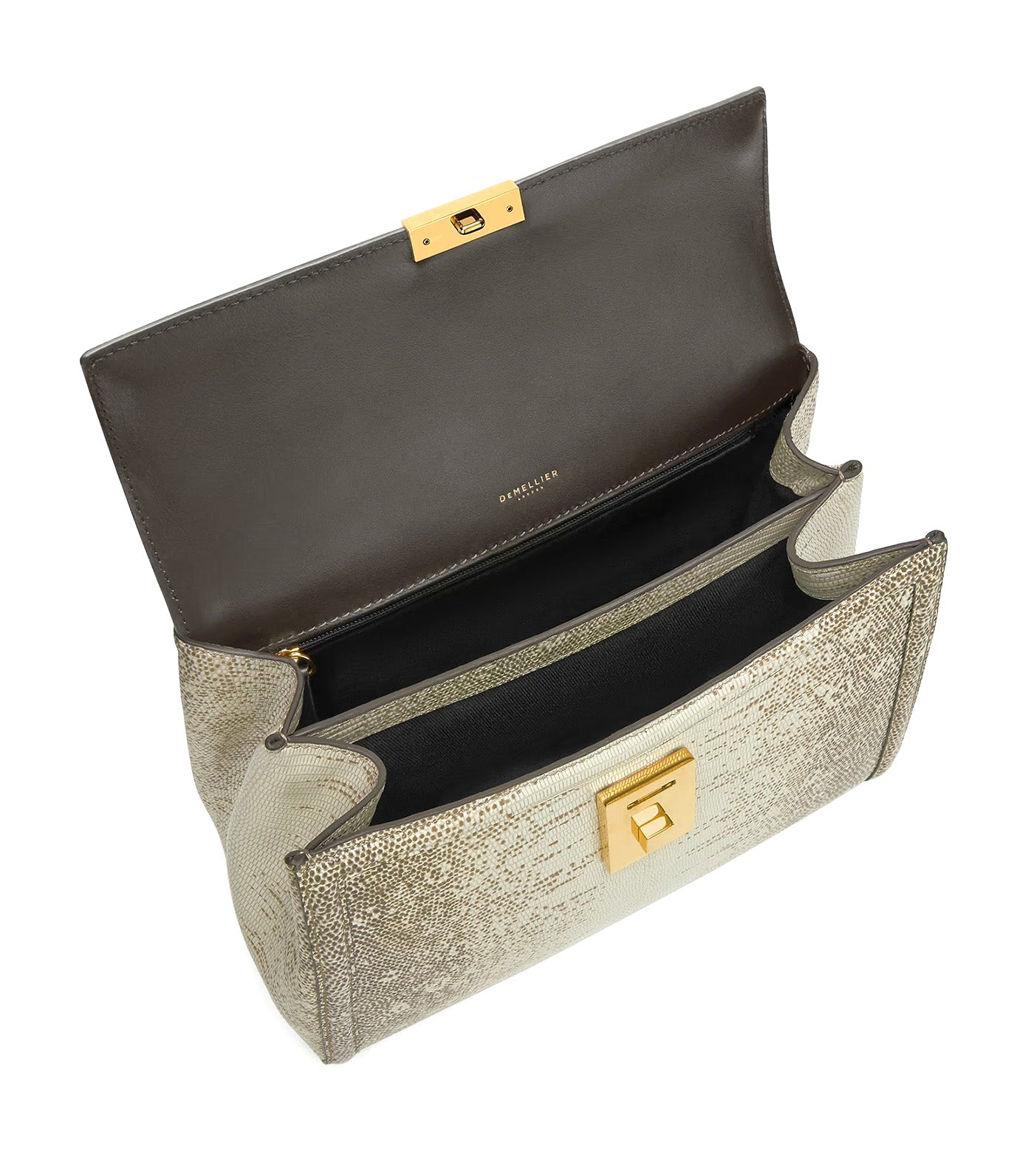 DeMellier Midi Paris Handbag Natural Lizard Effect