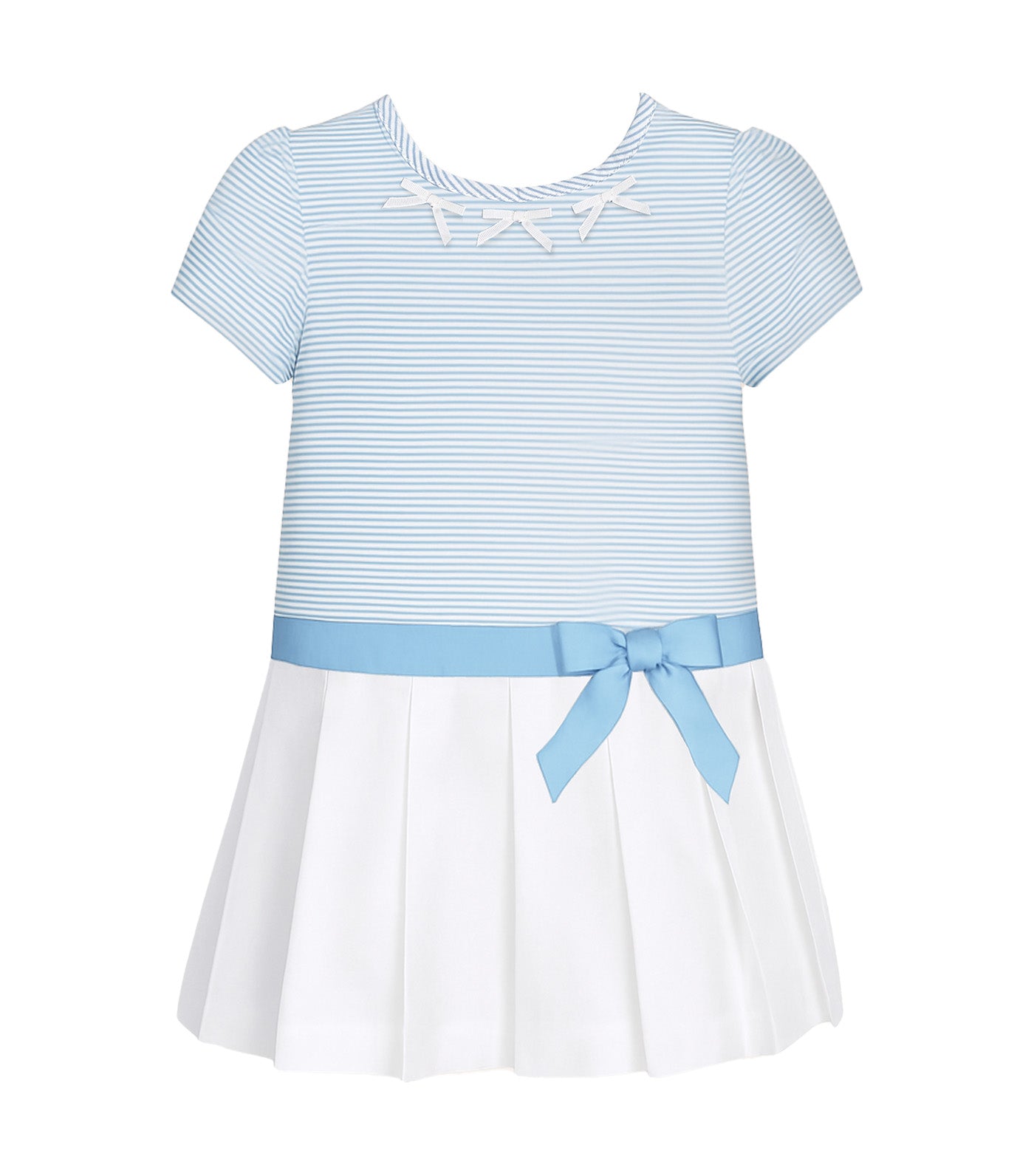 Odetta Girls Striped Drop Waist Dress