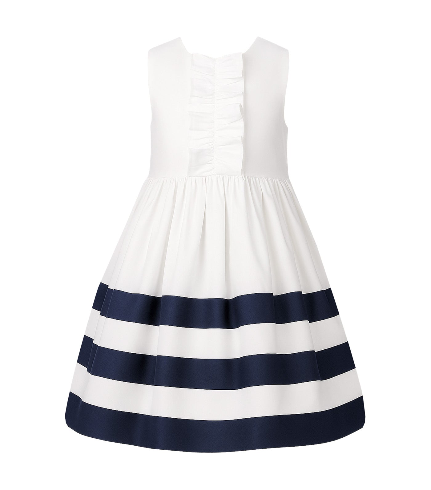 Orabella Girls Ruffled Dress Navy