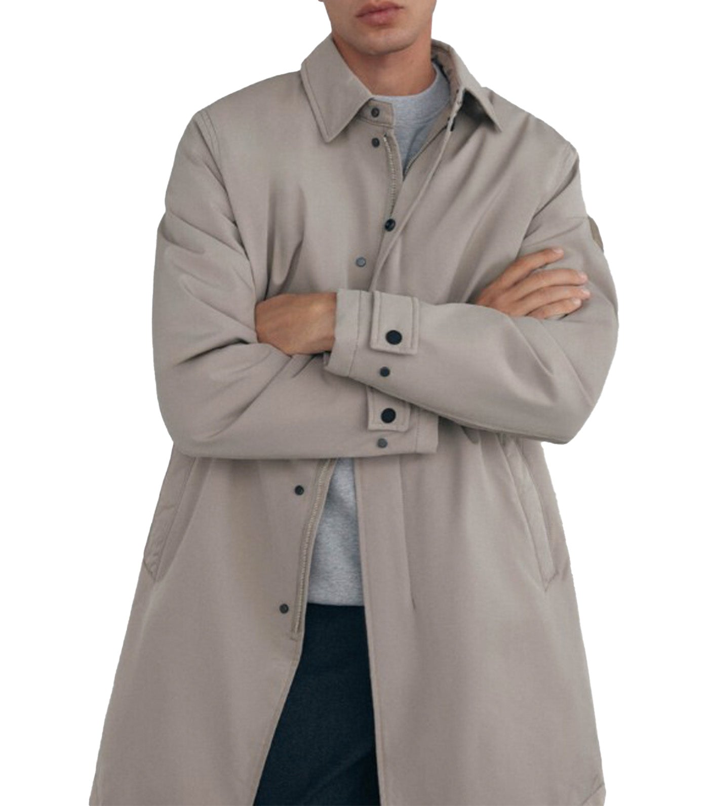 Trench Coat with Removable Views Beige