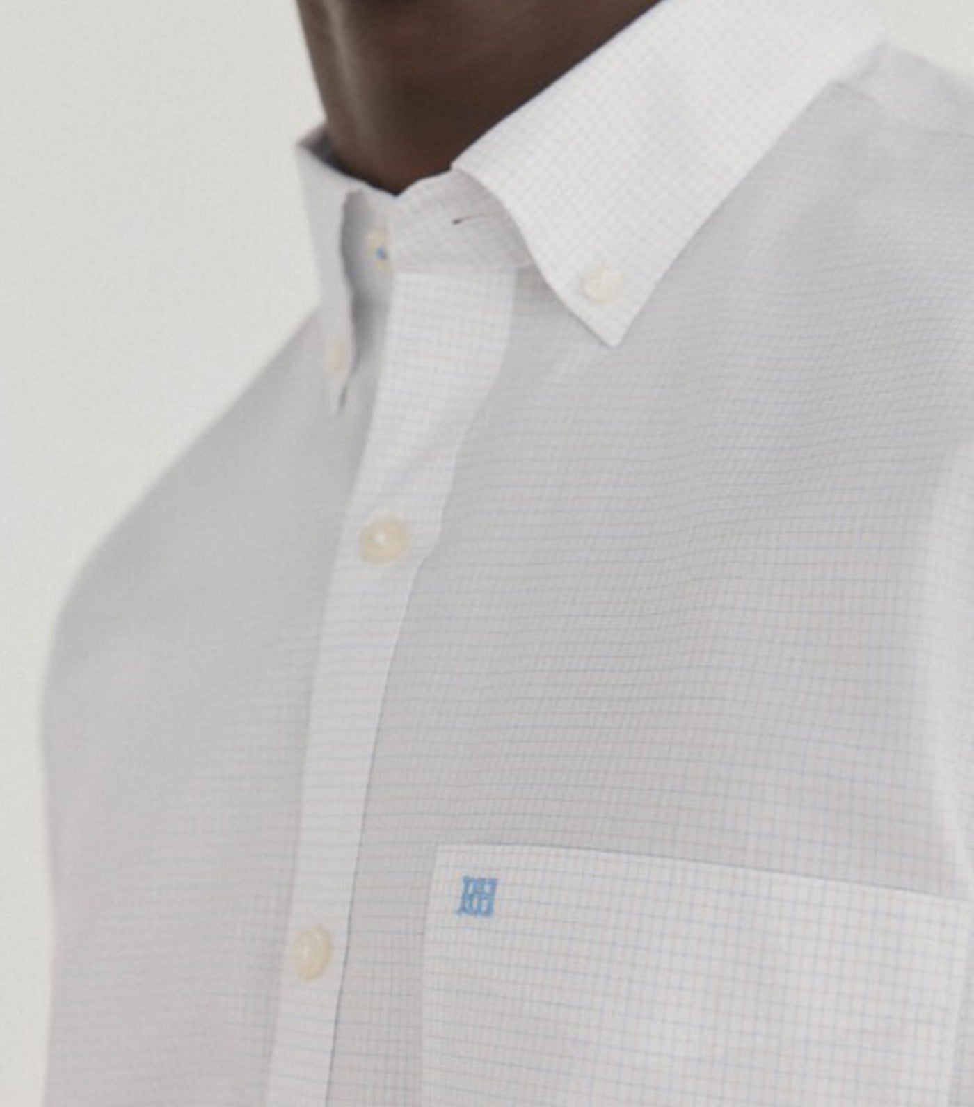 Non Iron Stain-Resistant Checkered Shirt