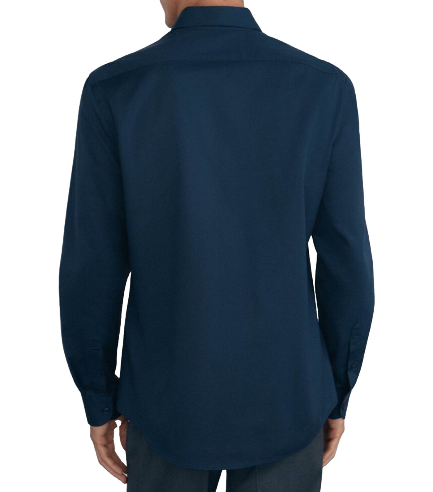 Plain Twill Easy Iron Shirt + Slim Fit Anti Odor Navy