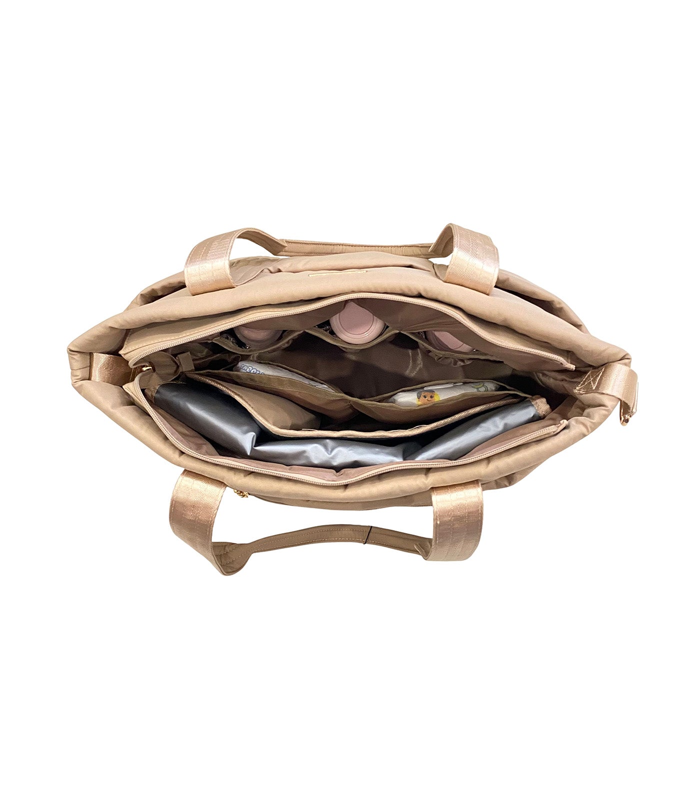 Bebe Chic Margaux Puff Tote Khaki