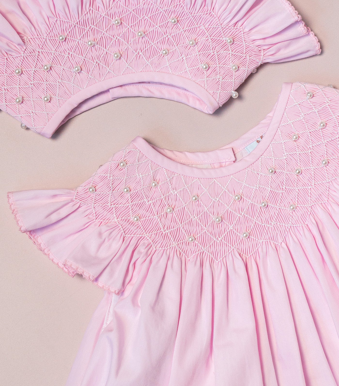 Smocktini Pearl Smocked Dress Pink