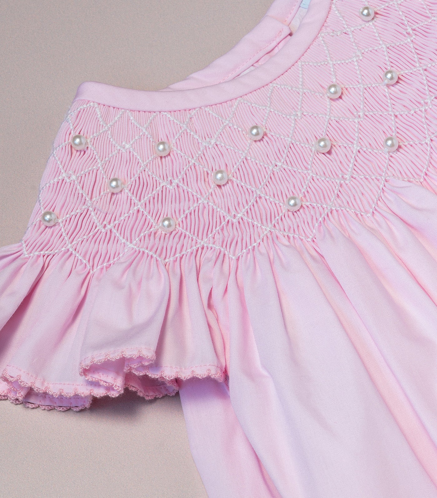 Smocktini Pearl Smocked Dress Pink