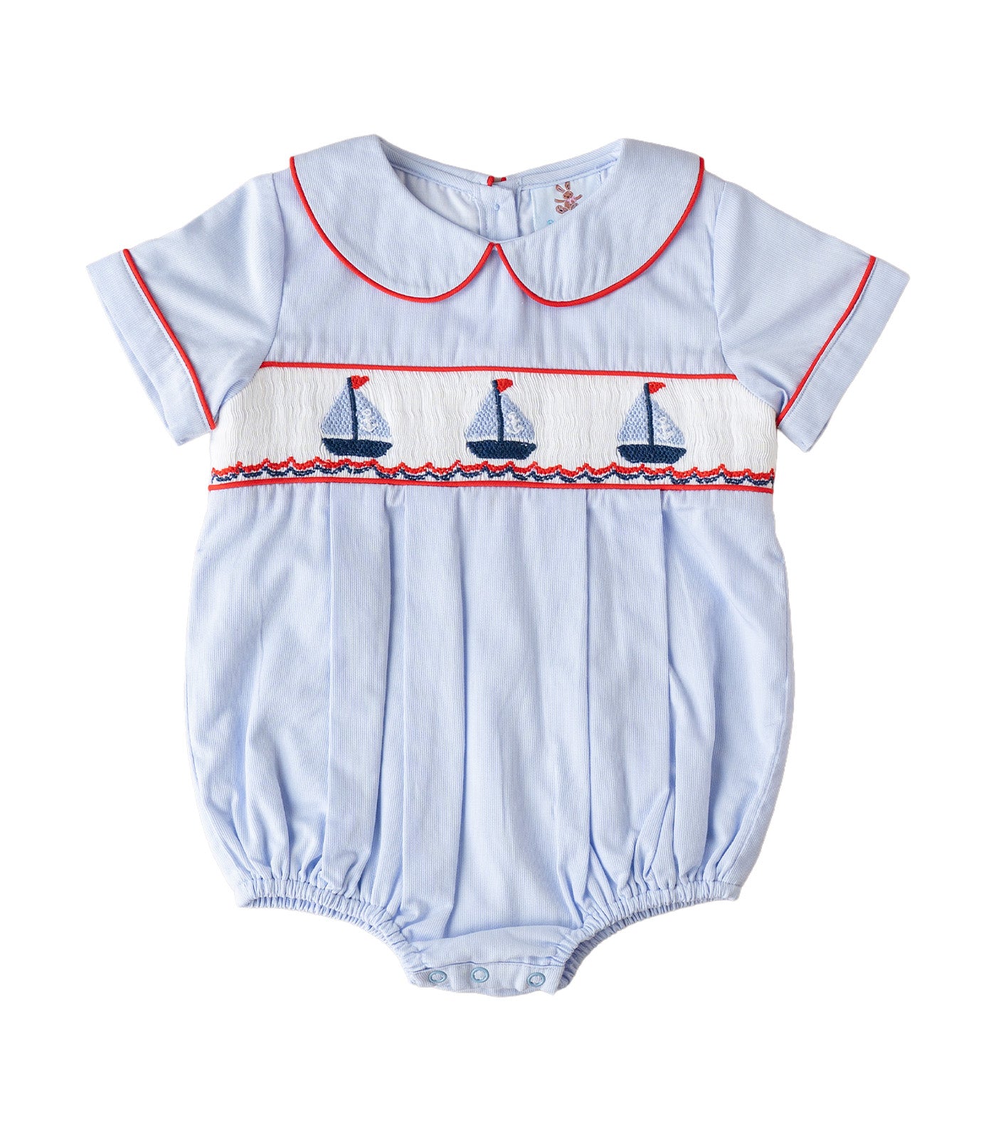 Smocktini Harbor Smocked Bubble Blue