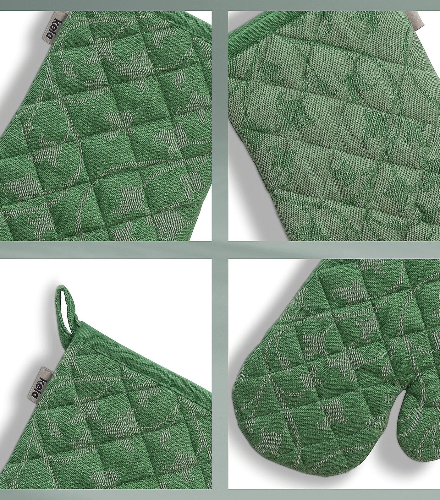 Oven Glove Cora Light Green/Green