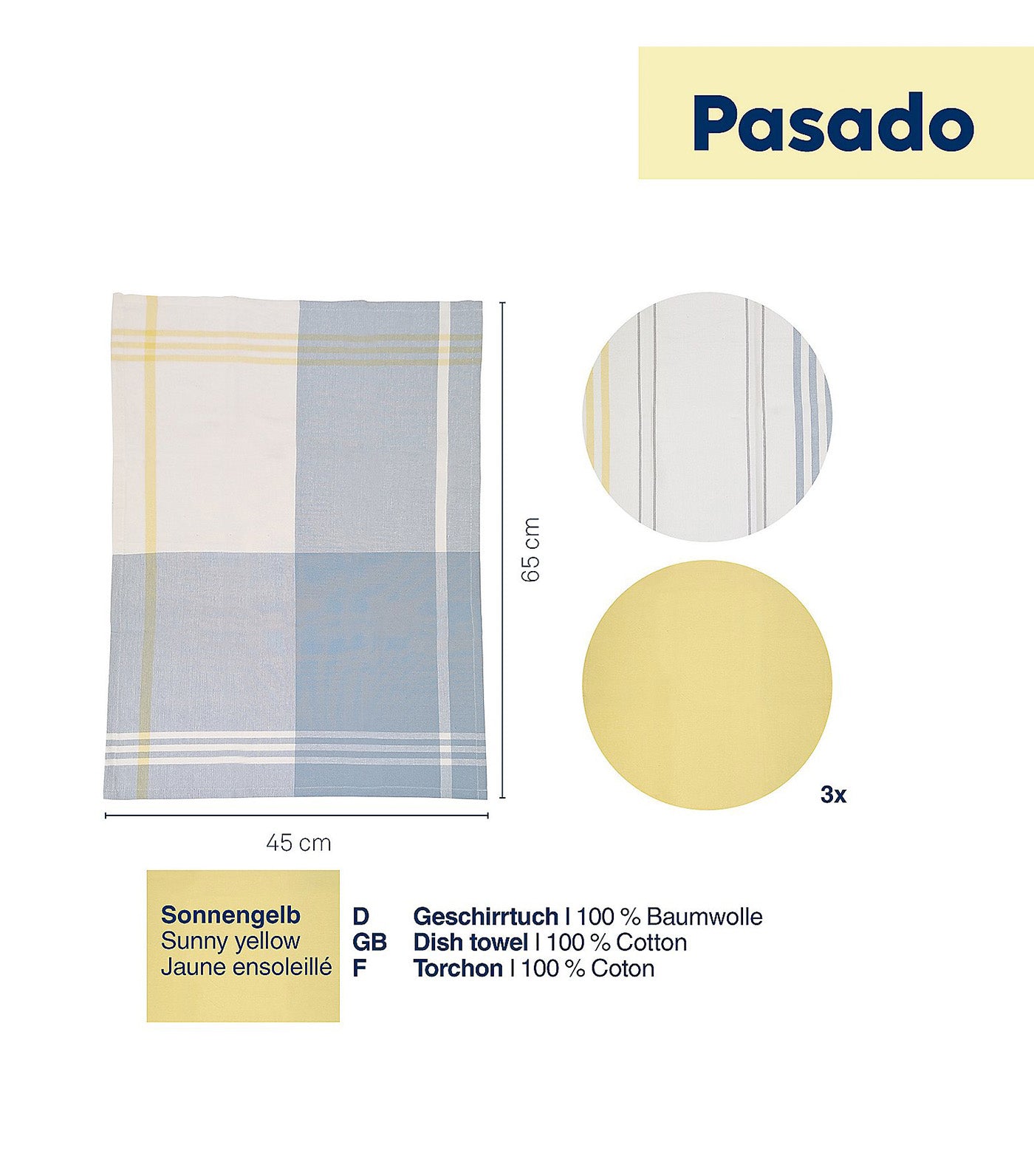 3pcs. Dish Cloth Pasado