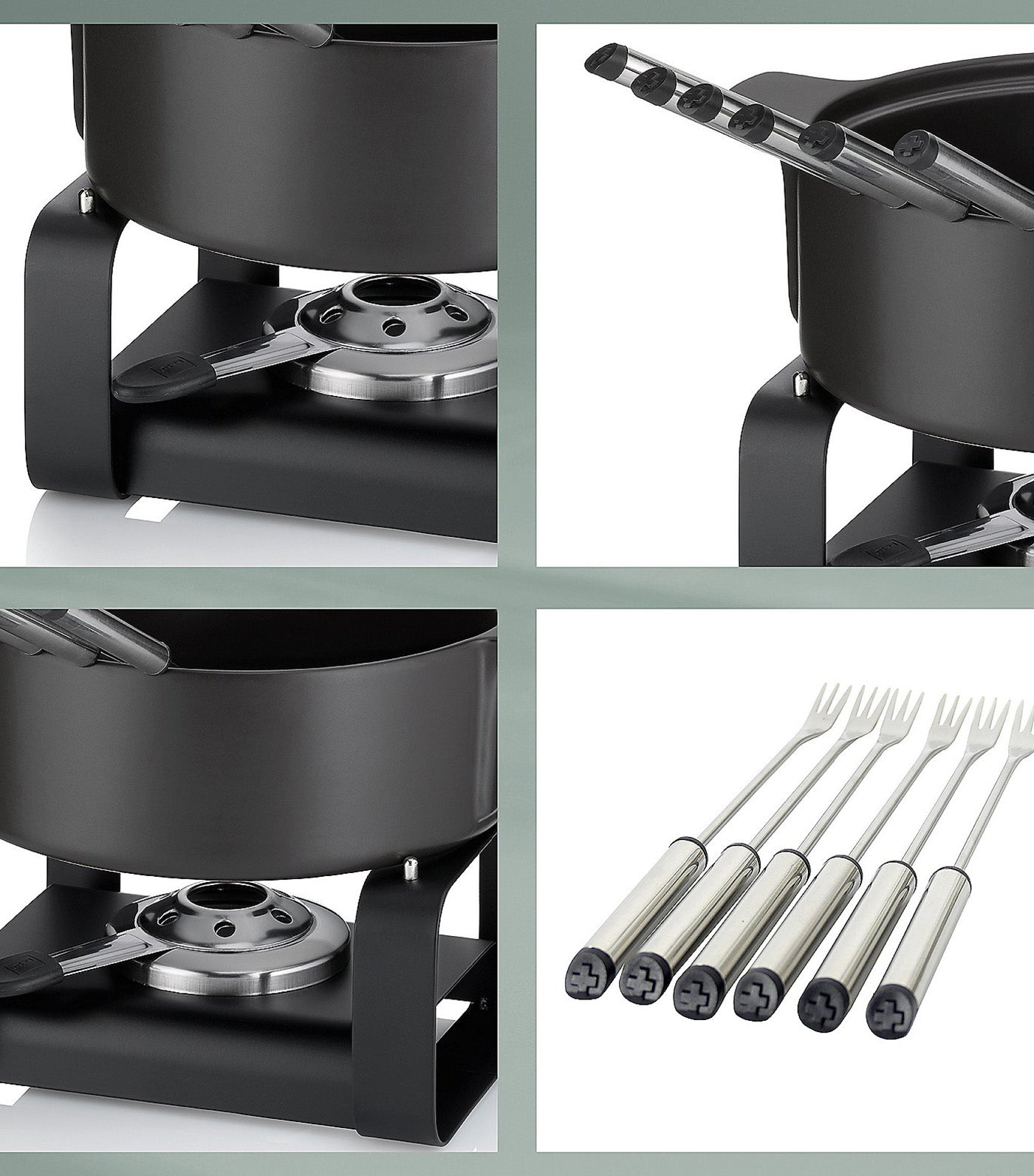 Cheese Fondue-Set Roman Black