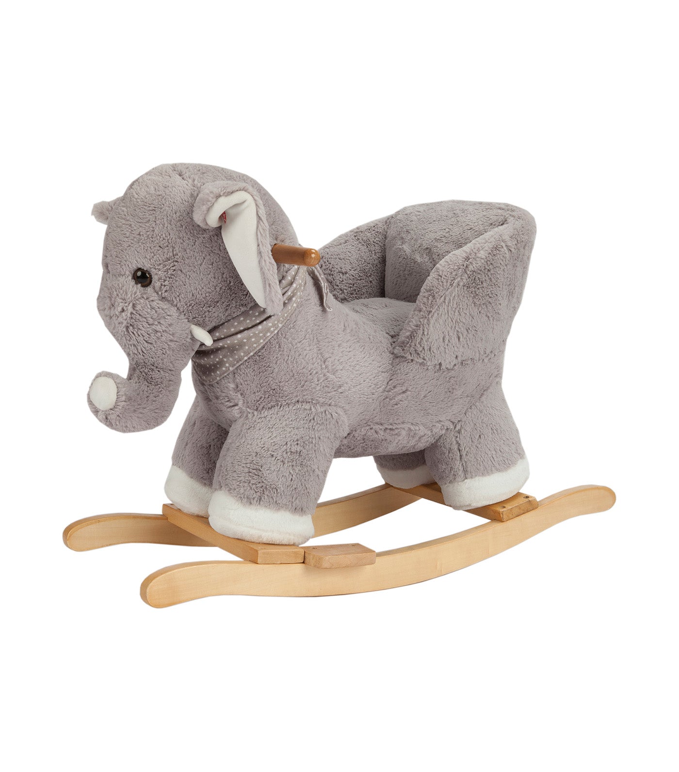 Rocking Elephant with Chair Gray