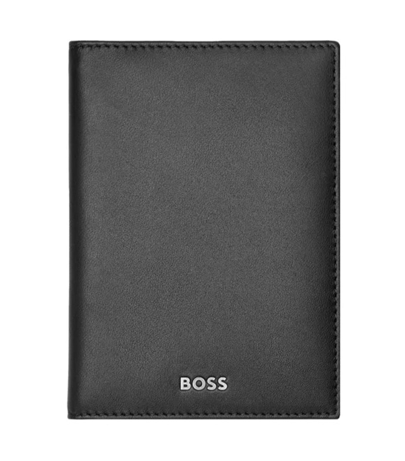 Card Holder Trifold Classic Smooth Black