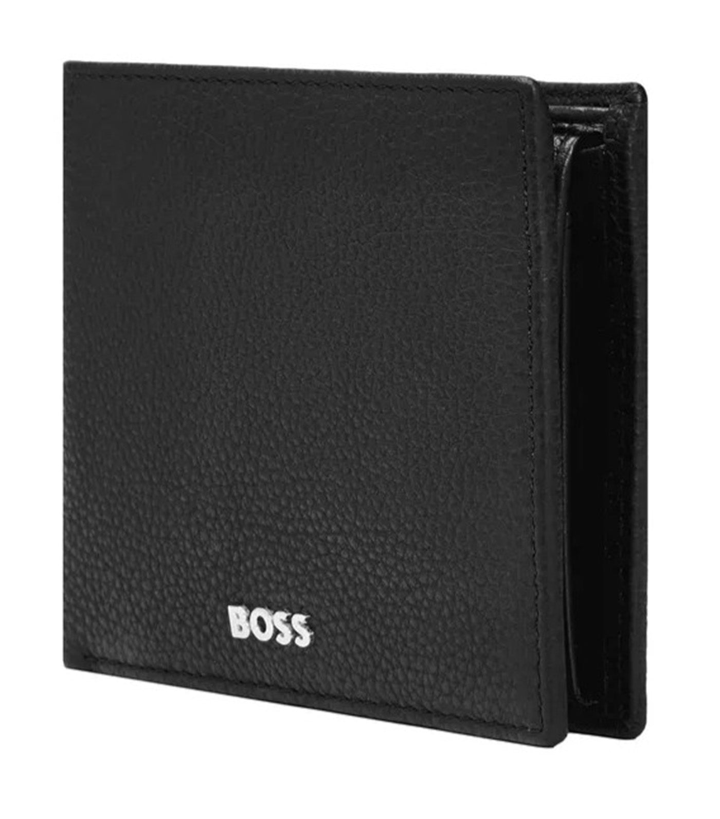Money Wallet with Flap Classic Grained Black