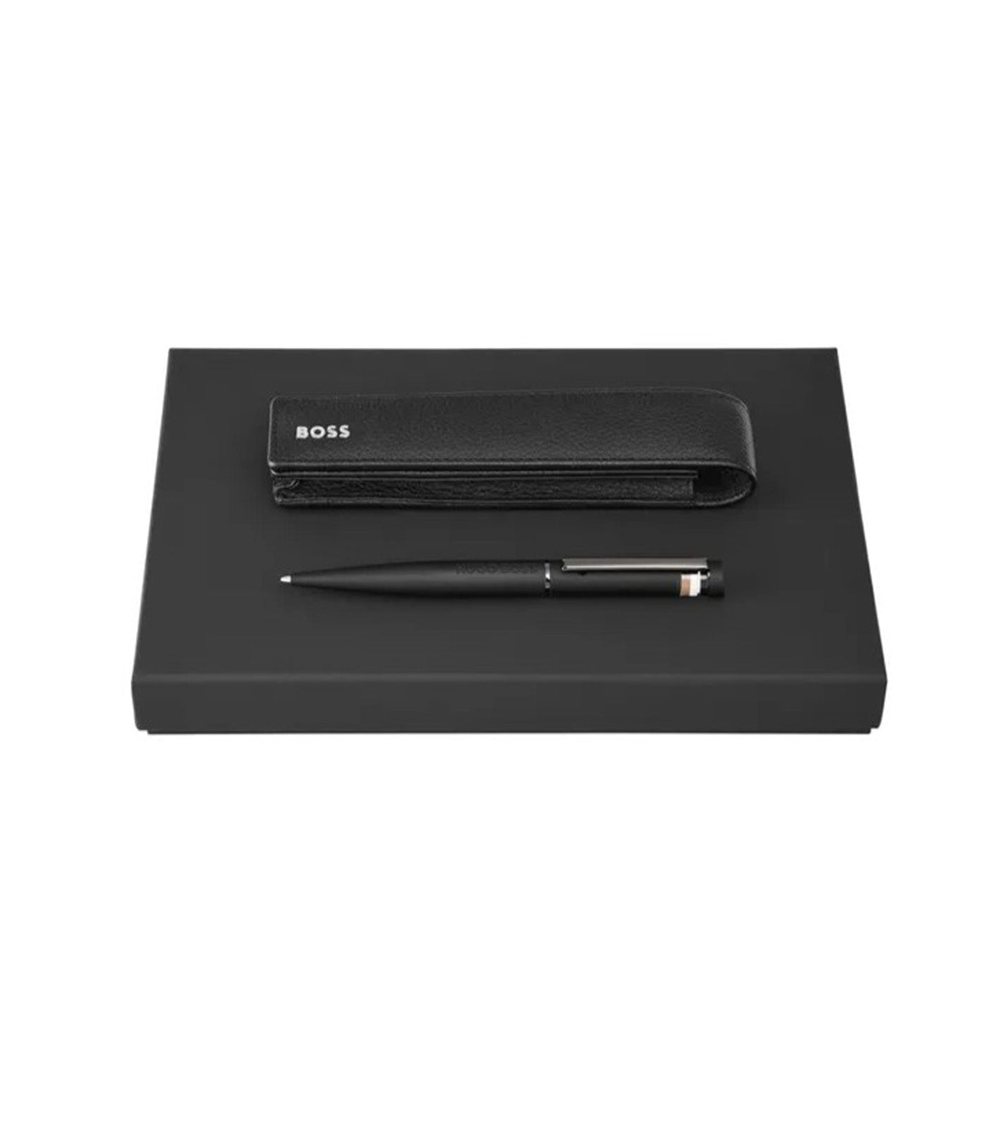 HUGO BOSS Ballpoint Pen and Case Set Black