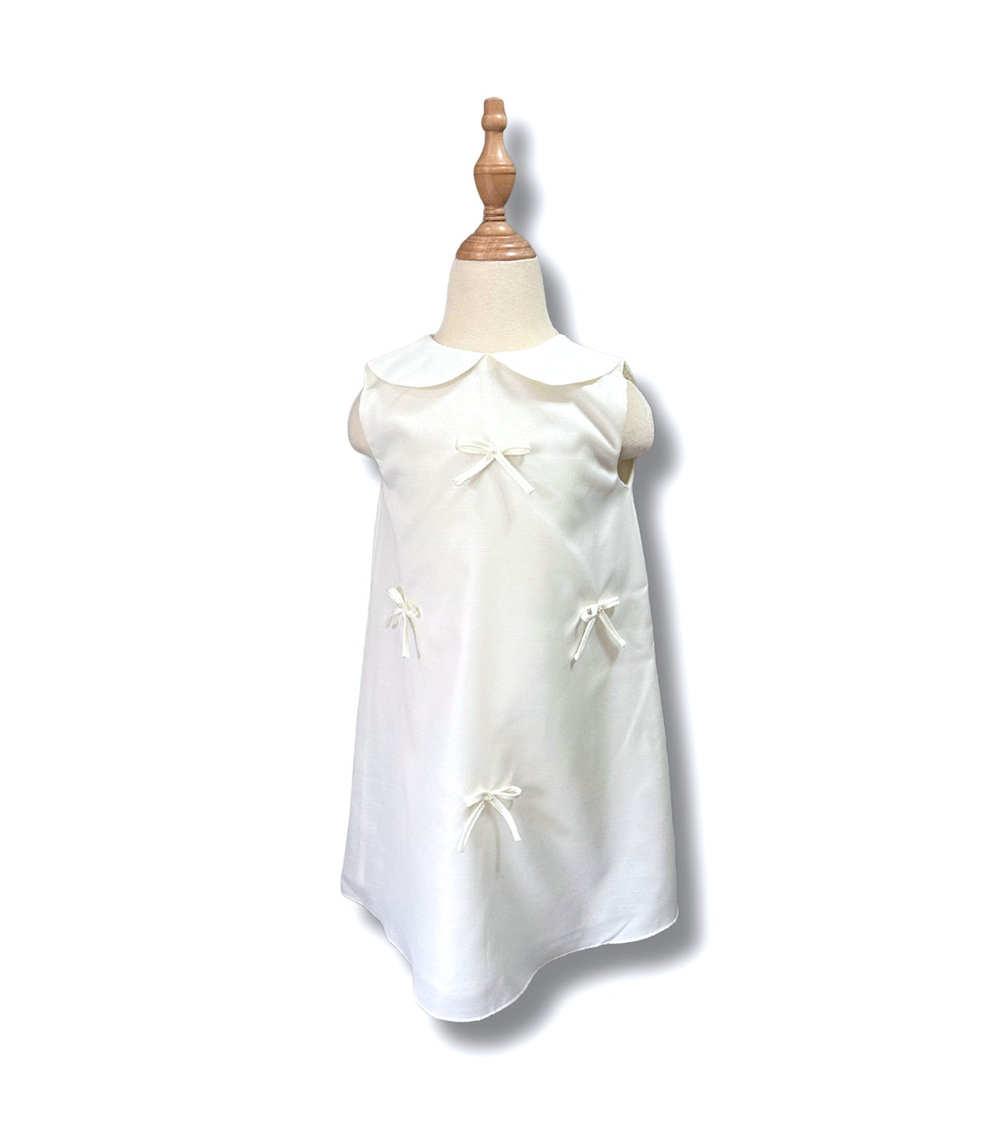 Janina A-Line Dress with Peter Pan Collar Ecru