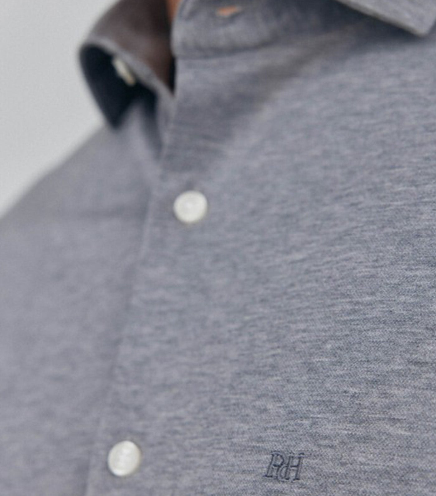 Plain Knit Shirt Gray