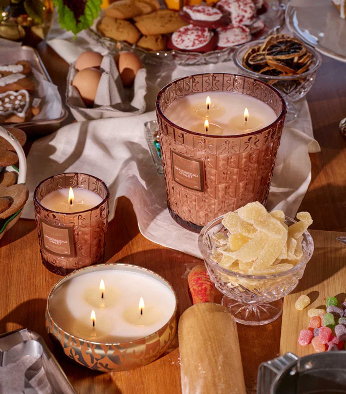 Gingerbread Chalet 3 Wick Hearth Candle