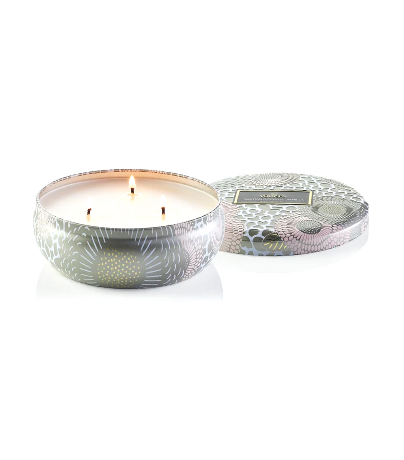 Tahitian Coconut Vanilla 3 Wick Tin Candle