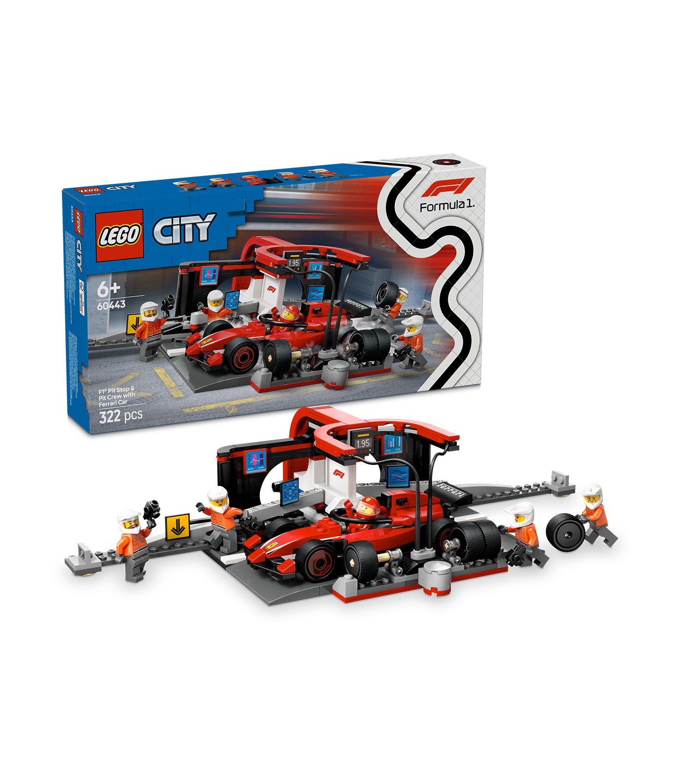 LEGO® City F1® Pit Stop and Pit Crew with Ferrari Car