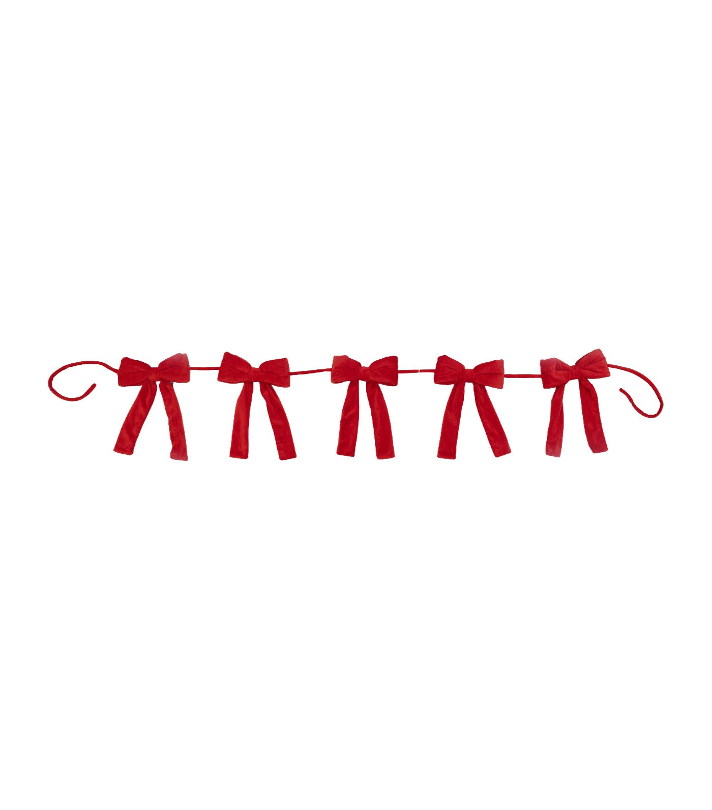Ribbon Garland 52 Inches Red
